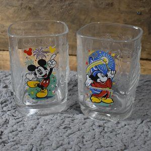 Vintage Mickey Mouse McDonald’s Collectable 2000 Drinking Glasses